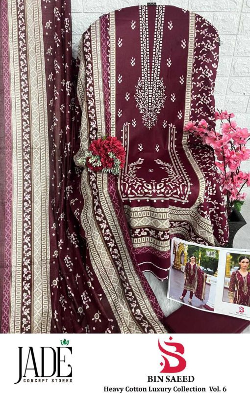 Jade Bin Saeed Heavy Cotton Luxury Collection Vol 6 Salwar Suit Catalog 6 Pcs 10 510x804 - Jade Bin Saeed Heavy Cotton Luxury Collection Vol 6 Salwar Suit Catalog 6 Pcs