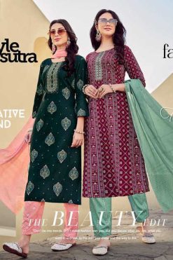 Passion Tree Mahiya Vol 2 Kurti with Dupatta Bottom Rayon Catalog 8 Pcs