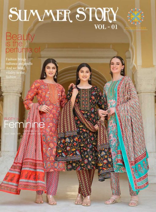 Passion Tree Summer Story Vol 1 Kurti with Dupatta Bottom Cotton Catalog 7 Pcs 1 510x692 - Passion Tree Summer Story Vol 1 Kurti with Dupatta Bottom Cotton Catalog 7 Pcs