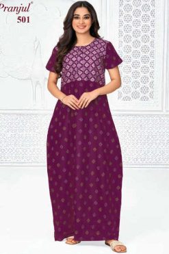 Pranjul Pragati Vol 9 D Nighty Wholesale Catalog 10 Pcs L