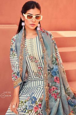 Riaz Arts Dhunki by Mumtaz Arts Lawn Salwar Suit Catalog 6 Pcs 247x371 - Cart