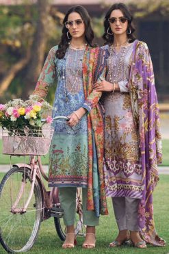 Riaz Arts Musafir Vol 4 by Mumtaz Arts Lawn Salwar Suit Catalog 6 Pcs