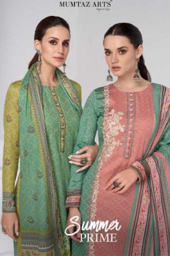 Riaz Arts Summer Prime by Mumtaz Arts Satin Salwar Suit Catalog 7 Pcs