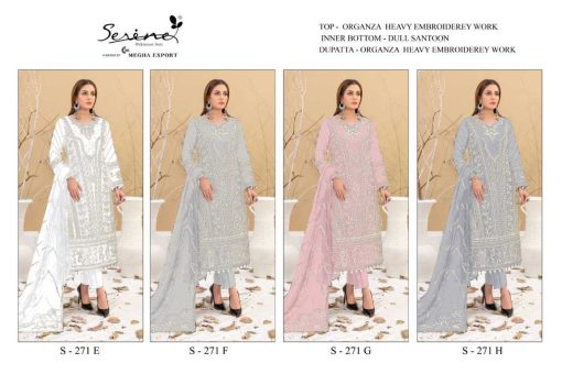 Serene S 271 E H Organza Salwar Suit Catalog 4 Pcs 5 510x340 - Serene S 271 E-H Organza Salwar Suit Catalog 4 Pcs