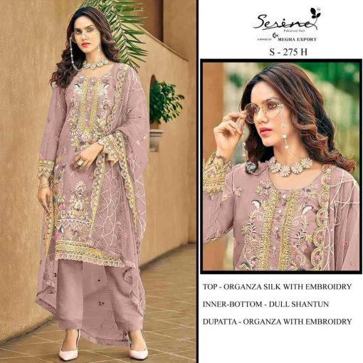 Serene S 275 A D Organza Salwar Suit Catalog 4 Pcs 1 510x510 - Serene S 275 A-D Organza Salwar Suit Catalog 4 Pcs