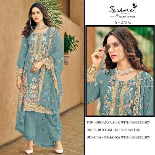 Serene S 275 A D Organza Salwar Suit Catalog 4 Pcs 2 510x510 - Serene S 275 A-D Organza Salwar Suit Catalog 4 Pcs