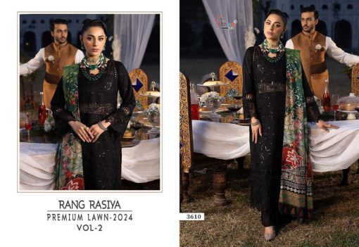 Shree Fabs Rang Rasiya Premium Lawn 2024 Vol 2 Chiffon Cotton Salwar Suit Catalog 6 Pcs 13 510x351 - Shree Fabs Rang Rasiya Premium Lawn 2024 Vol 2 Chiffon Cotton Salwar Suit Catalog 6 Pcs