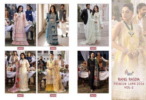 Shree Fabs Rang Rasiya Premium Lawn 2024 Vol 2 Chiffon Cotton Salwar Suit Catalog 6 Pcs 14 510x351 - Shree Fabs Rang Rasiya Premium Lawn 2024 Vol 2 Chiffon Cotton Salwar Suit Catalog 6 Pcs