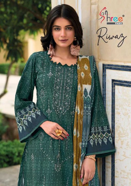 Shree Fabs Riwaz Cotton Chiffon Salwar Suit Catalog 4 Pcs 1 510x720 - Shree Fabs Riwaz Cotton Chiffon Salwar Suit Catalog 4 Pcs