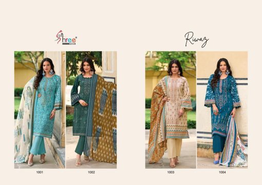 Shree Fabs Riwaz Cotton Chiffon Salwar Suit Catalog 4 Pcs 7 510x360 - Shree Fabs Riwaz Cotton Chiffon Salwar Suit Catalog 4 Pcs