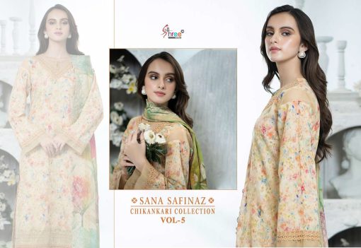 Shree Fabs Sana Safinaz Chikankari Collection Vol 5 Chiffon Cotton Salwar Suit Catalog 6 Pcs 12 510x351 - Shree Fabs Sana Safinaz Chikankari Collection Vol 5 Chiffon Cotton Salwar Suit Catalog 6 Pcs