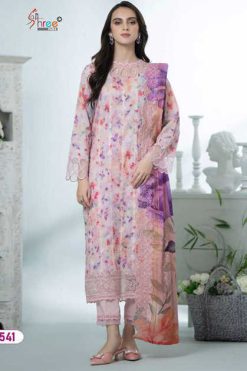 Shree Fabs Sana Safinaz Chikankari Collection Vol 5 Chiffon Cotton Salwar Suit Catalog 6 Pcs 247x371 - Surat Fabrics