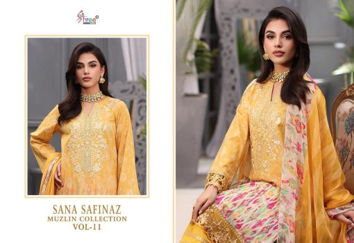 Shree Fabs Sana Safinaz Muzlin Collection Vol 11 Chiffon Cotton Salwar Suit Catalog 5 Pcs 8 510x351 - Shree Fabs Sana Safinaz Muzlin Collection Vol 11 Chiffon Cotton Salwar Suit Catalog 5 Pcs