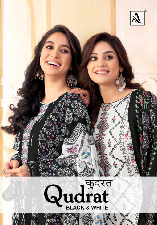 Alok Qudrat Black and White Cotton Salwar Suit Catalog 8 Pcs 1 510x728 - Alok Qudrat Black and White Cotton Salwar Suit Catalog 8 Pcs