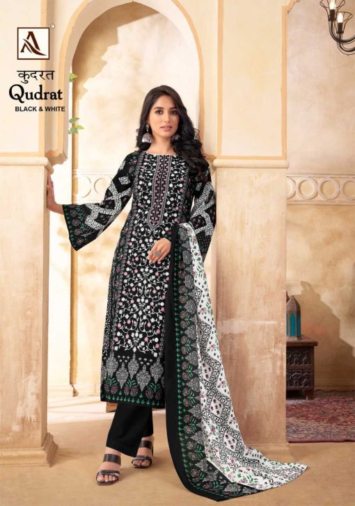 Alok Qudrat Black and White Cotton Salwar Suit Catalog 8 Pcs 12 510x728 - Alok Qudrat Black and White Cotton Salwar Suit Catalog 8 Pcs