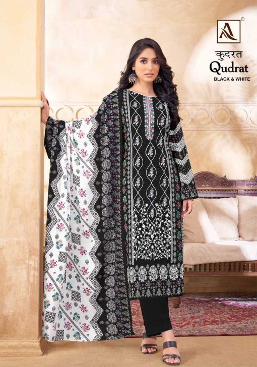 Alok Qudrat Black and White Cotton Salwar Suit Catalog 8 Pcs 3 510x728 - Alok Qudrat Black and White Cotton Salwar Suit Catalog 8 Pcs
