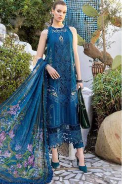 Deepsy Maria B Voyage Lawn Vol 24 NX Cotton Chiffon Salwar Suit Catalog 3 Pcs
