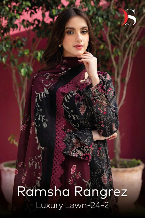 Deepsy Ramsha Rangrez Luxury Lawn 24 Vol 2 Chiffon Cotton Salwar Suit Catalog 7 Pcs 1 510x765 - Deepsy Ramsha Rangrez Luxury Lawn 24 Vol 2 Chiffon Cotton Salwar Suit Catalog 7 Pcs