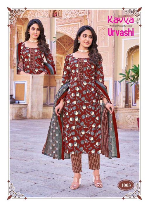 Kavya Urvashi Vol 1 Cotton Readymade Suit Catalog 10 Pcs 3 510x708 - Kavya Urvashi Vol 1 Cotton Readymade Suit Catalog 10 Pcs