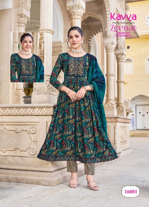 Kavya Zeenat Vol 16 Naira Cut Chanderi Readymade Suit Catalog 10 Pcs 3 510x707 - Kavya Zeenat Vol 16 Naira Cut Chanderi Readymade Suit Catalog 10 Pcs
