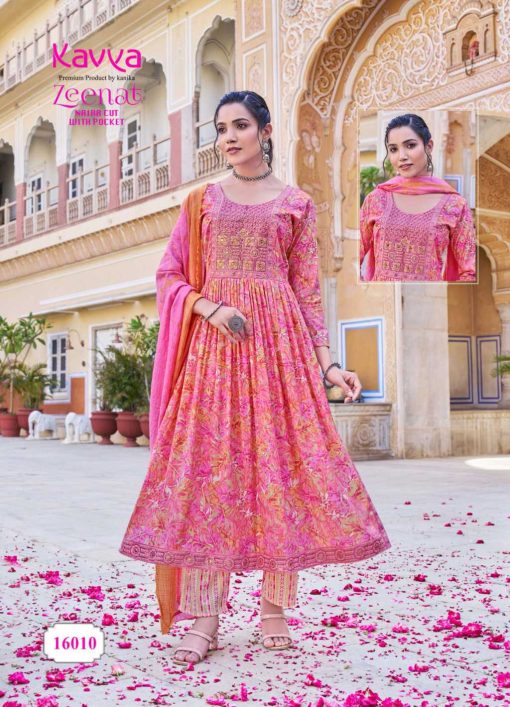 Kavya Zeenat Vol 16 Naira Cut Chanderi Readymade Suit Catalog 10 Pcs 9 510x707 - Kavya Zeenat Vol 16 Naira Cut Chanderi Readymade Suit Catalog 10 Pcs