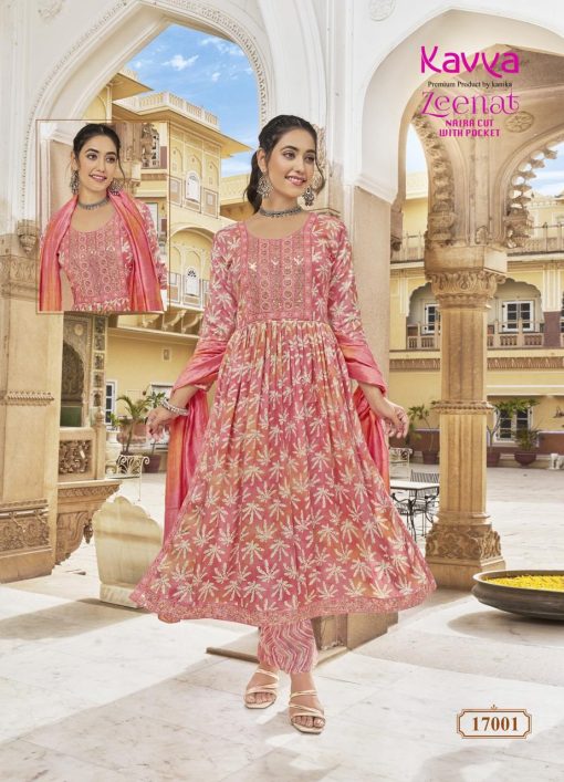 Kavya Zeenat Vol 17 Naira Cut Chanderi Readymade Suit Catalog 10 Pcs 1 510x707 - Kavya Zeenat Vol 17 Naira Cut Chanderi Readymade Suit Catalog 10 Pcs