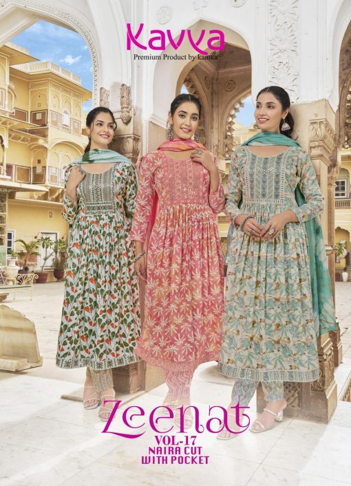 Kavya Zeenat Vol 17 Naira Cut Chanderi Readymade Suit Catalog 10 Pcs 14 510x707 - Kavya Zeenat Vol 17 Naira Cut Chanderi Readymade Suit Catalog 10 Pcs
