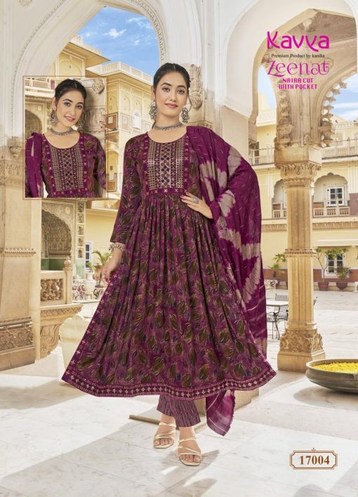 Kavya Zeenat Vol 17 Naira Cut Chanderi Readymade Suit Catalog 10 Pcs 3 510x707 - Kavya Zeenat Vol 17 Naira Cut Chanderi Readymade Suit Catalog 10 Pcs