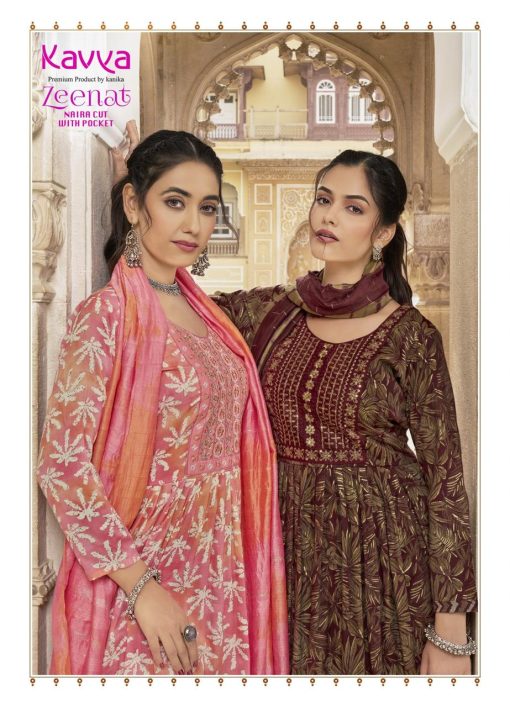Kavya Zeenat Vol 17 Naira Cut Chanderi Readymade Suit Catalog 10 Pcs 7 510x707 - Kavya Zeenat Vol 17 Naira Cut Chanderi Readymade Suit Catalog 10 Pcs