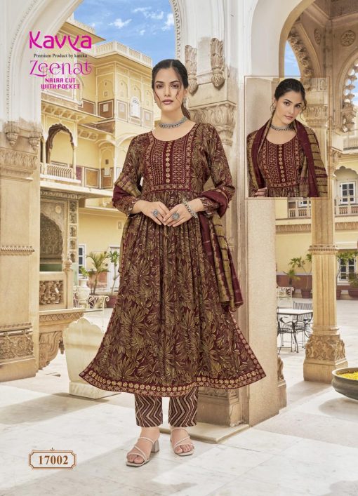 Kavya Zeenat Vol 17 Naira Cut Chanderi Readymade Suit Catalog 10 Pcs 8 510x707 - Kavya Zeenat Vol 17 Naira Cut Chanderi Readymade Suit Catalog 10 Pcs