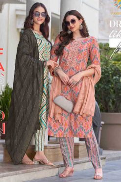 Passion Tree Shagun Vol 1 Kurti with Dupatta Bottom Rayon Catalog 8 Pcs