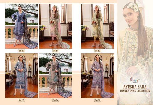Shree Fabs Ayesha Zara Luxury Lawn Collection Cotton Chiffon Salwar Suit Catalog 6 Pcs 13 510x351 - Shree Fabs Ayesha Zara Luxury Lawn Collection Cotton Chiffon Salwar Suit Catalog 6 Pcs