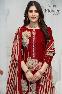 Azara Flower Valley Cotton Salwar Suit Catalog 4 Pcs