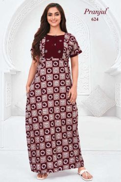 Pranjul Pragati Vol 10 B Nighty Wholesale Catalog 10 Pcs 2XL