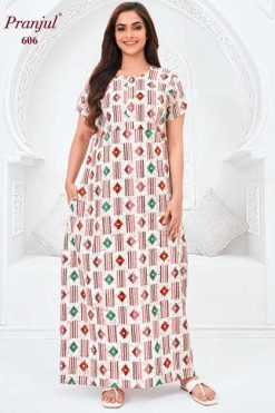 Pranjul Pragati Vol 10 B Nighty Wholesale Catalog 10 Pcs XL