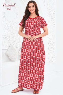 Pranjul Pragati Vol 10 F Nighty Wholesale Catalog 10 Pcs XL