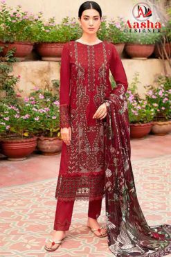 Aasha Chevron Premium Collection Vol 1 Rayon Salwar Suit Catalog 3 Pcs