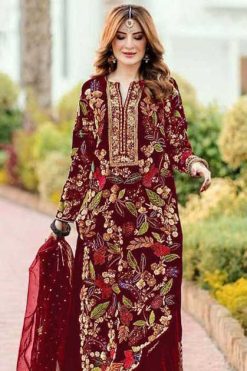 Bilqis B 83 A-D Velvet Salwar Suit Catalog 4 Pcs