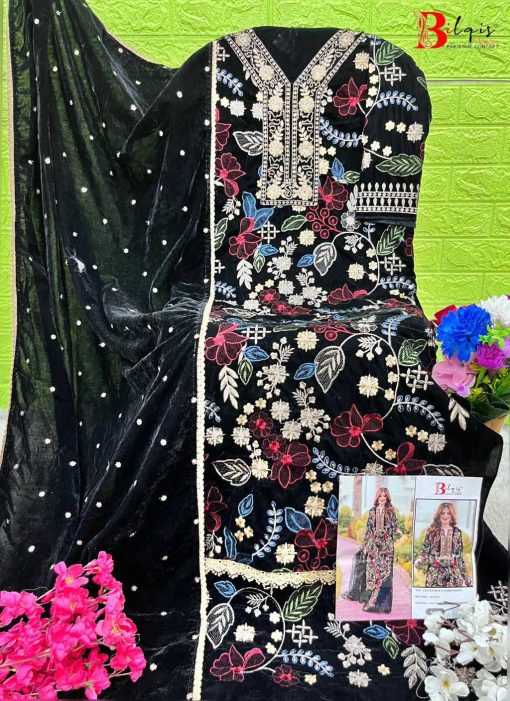 Bilqis B 83 A D Velvet Salwar Suit Catalog 4 Pcs 4 510x701 - Bilqis B 83 A-D Velvet Salwar Suit Catalog 4 Pcs