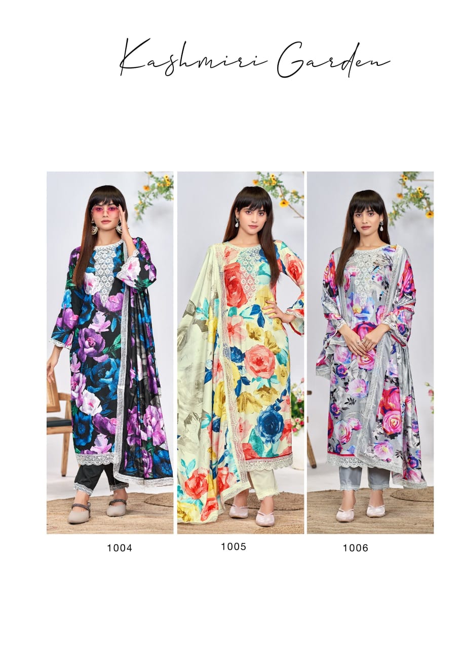 Kashmiri Garden by The Hermitage Shop Viscose Salwar Suit Catalog 6 Pcs - Image 18