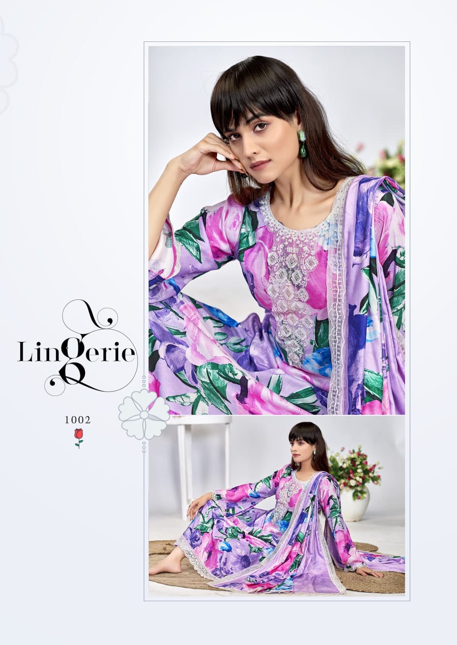 Kashmiri Garden by The Hermitage Shop Viscose Salwar Suit Catalog 6 Pcs - Image 8