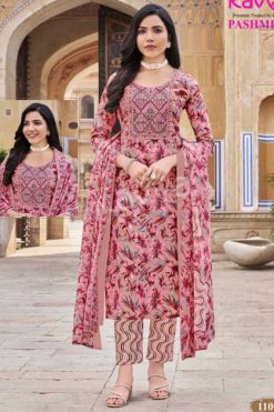 Kavya Pashmina Vol 1 Cotton Readymade Salwar Suit Catalog 10 Pcs