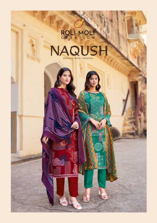 Roli Moli Naqush Pashmina Salwar Suit Catalog 8 Pcs 1 510x722 - Roli Moli Naqush Pashmina Salwar Suit Catalog 8 Pcs
