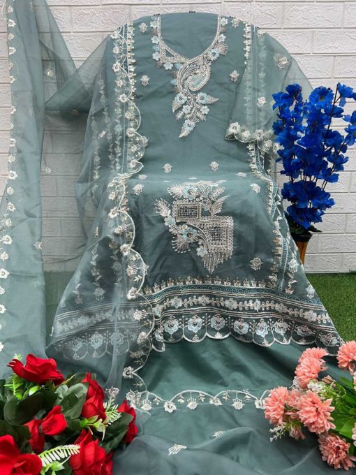 Serene S 373 A D Organza Salwar Suit Catalog 4 Pcs 8 510x680 - Serene S 373 A-D Organza Salwar Suit Catalog 4 Pcs