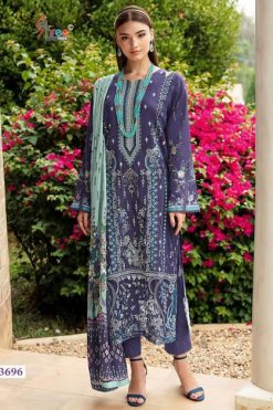 Shree Fabs Chevron Premium Collection Vol 8 Chiffon Cotton Salwar Suit Catalog 8 Pcs