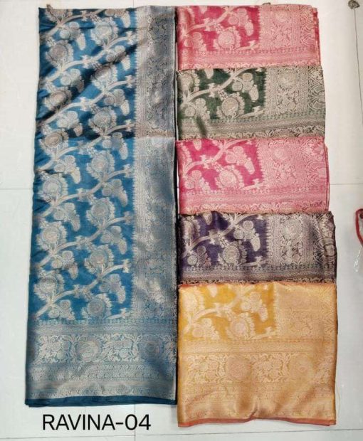 9Star Fashion Ravina Vol 4 Banarasi Silk Saree Sari Catalog 6 Pcs 2 510x620 - 9Star Fashion Ravina Vol 4 Banarasi Silk Saree Sari Catalog 6 Pcs