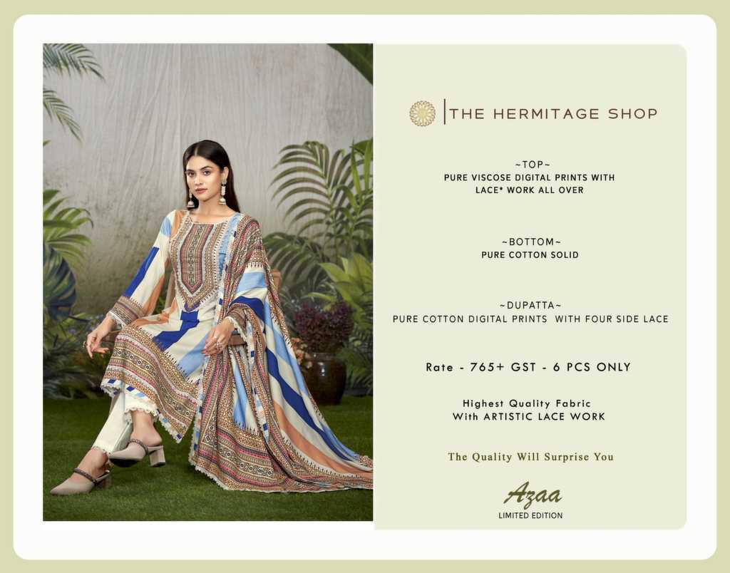 Azaa Vol 2 by The Hermitage Shop Viscose Salwar Suit Catalog 6 Pcs - Image 15