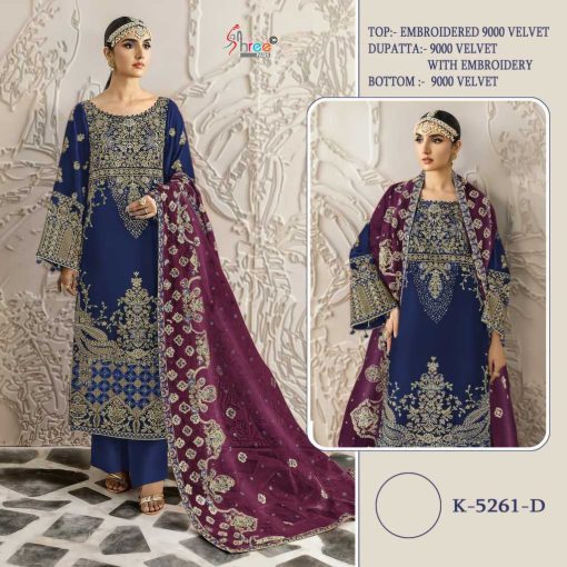 Shree Fabs K 5261 A D Velvet Salwar Suit Catalog 4 Pcs 2 510x510 - Shree Fabs K 5261 A-D Velvet Salwar Suit Catalog 4 Pcs