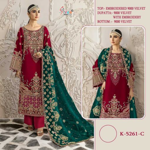Shree Fabs K 5261 A D Velvet Salwar Suit Catalog 4 Pcs 3 510x510 - Shree Fabs K 5261 A-D Velvet Salwar Suit Catalog 4 Pcs