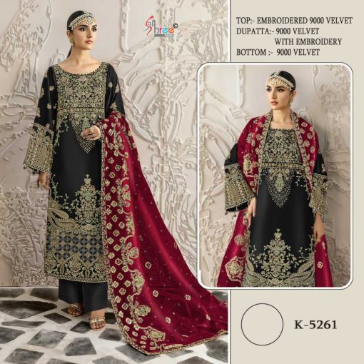 Shree Fabs K 5261 A D Velvet Salwar Suit Catalog 4 Pcs 4 510x510 - Shree Fabs K 5261 A-D Velvet Salwar Suit Catalog 4 Pcs